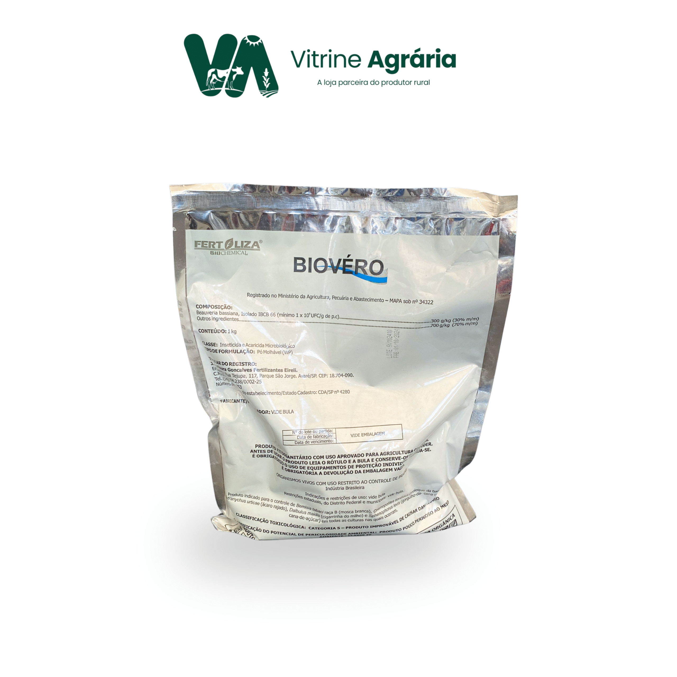 BIOVÉRO 1Kg - FERTLIZA BIOCHEMICAL