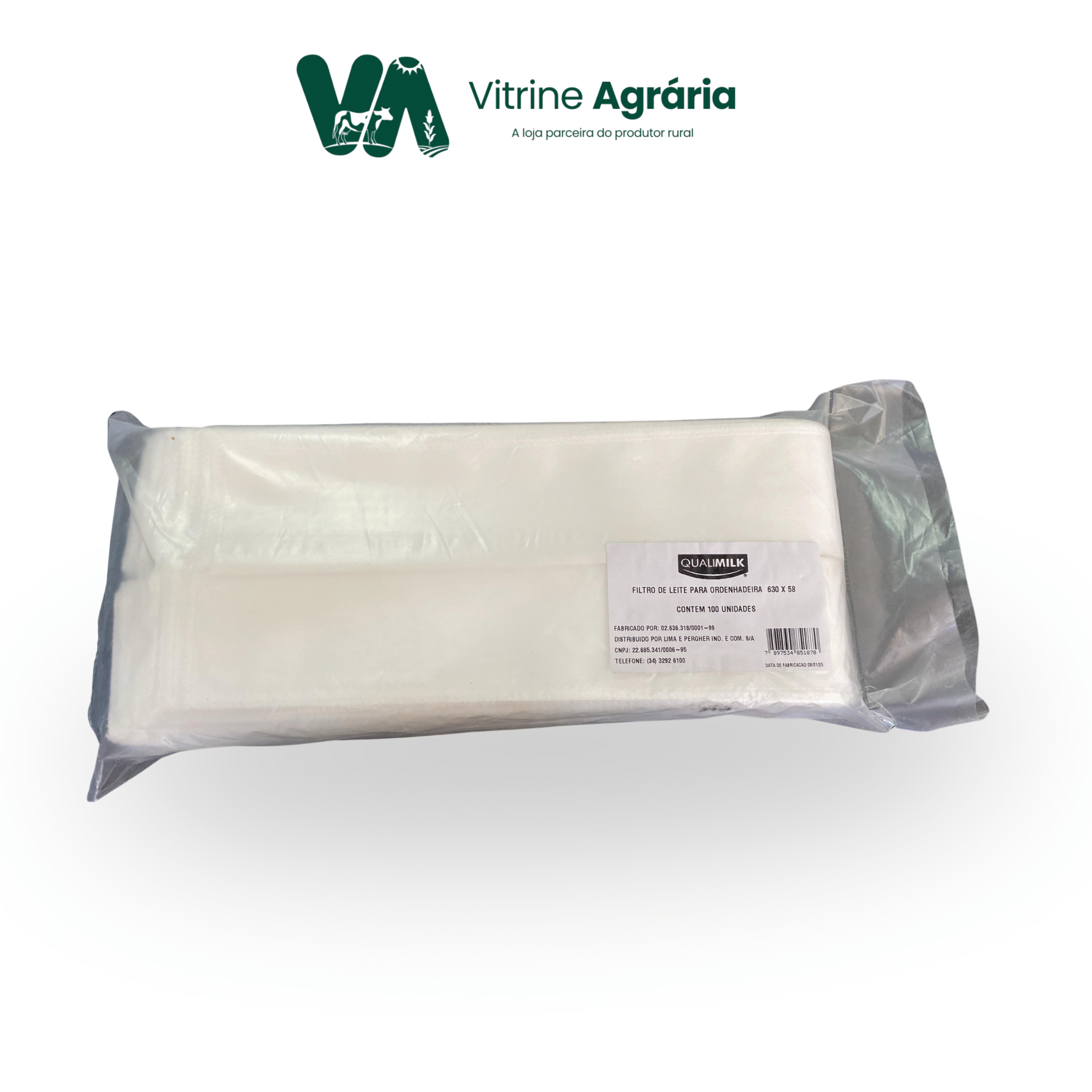 FILTRO DE LEITE PARA ORDENHADEIRA 630 X 58 - Qualimilk