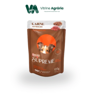 RAÇÃO PARA CÃES ADULTOS SUPREME SUPER PREMIUM CARNE AO MOLHO 100g - Quatree