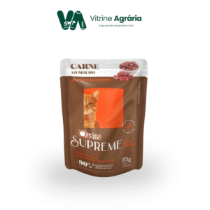 RAÇÃO PARA GATOS CASTRADOS SUPREME SUPER PREMIUM CARNE AO MOLHO 85g - Quatree
