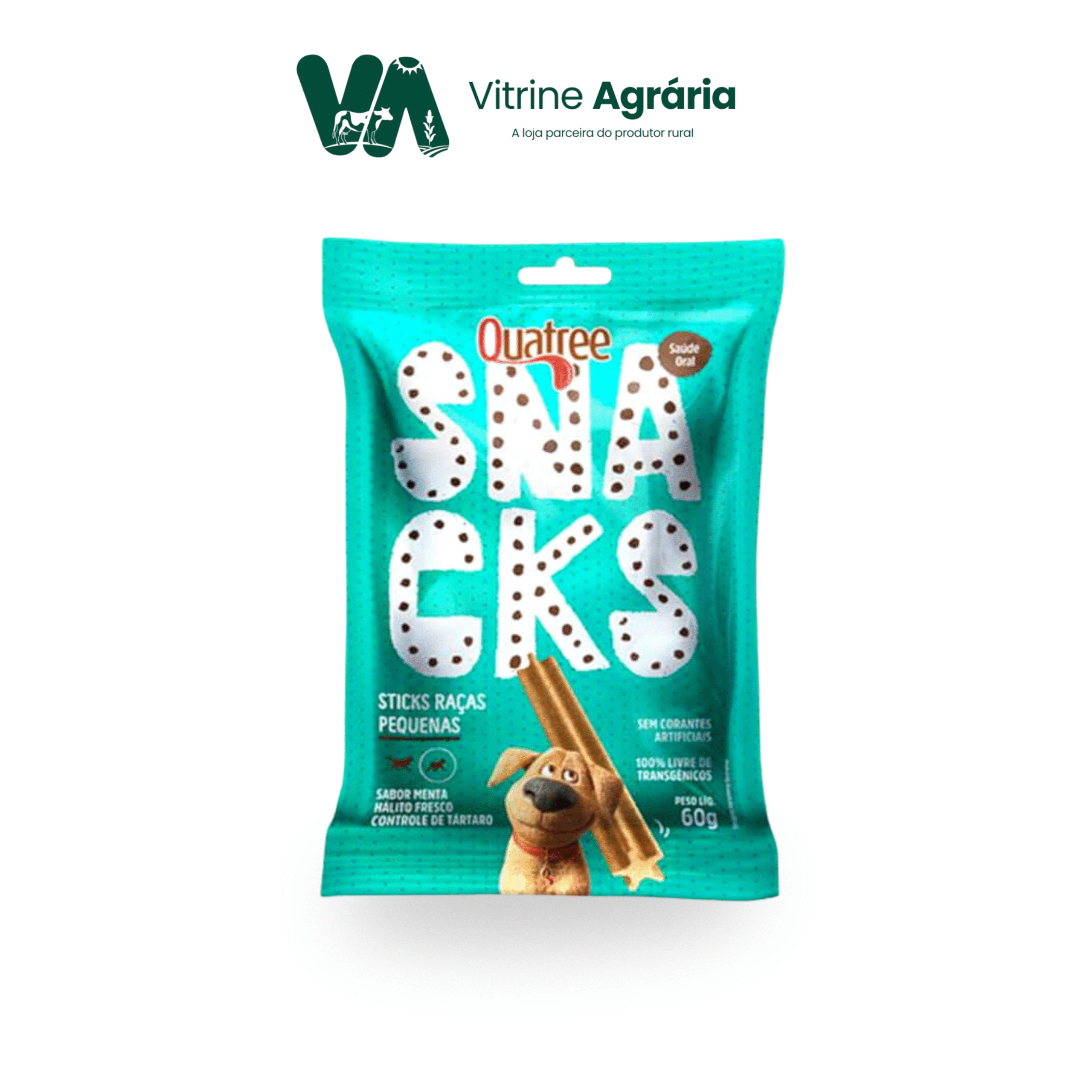 SNACKS STICKS CÃES RAÇAS PEQUENAS 60g - Quatree